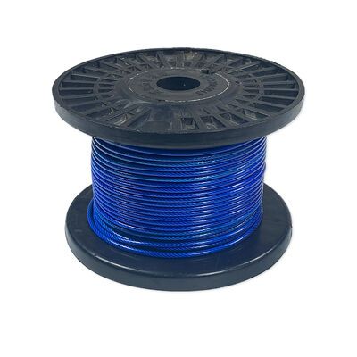 2mm 3mm 5mm PVC Coated Steel Wire Rope Colorful Plastic Coated Galvanized Steel Cable
