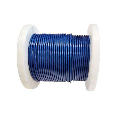 Blue Plastic Coated Fiber Core Wire Rope 10mm 12mm Lifting Wire Rope Slings