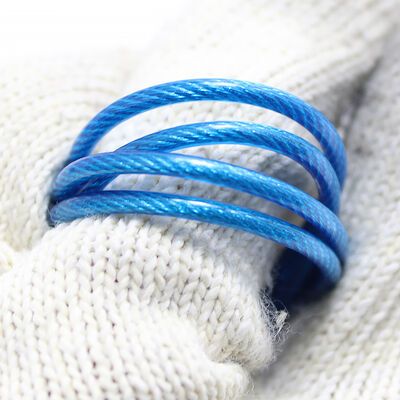 Blue Plastic Coated Fiber Core Wire Rope 10mm 12mm Lifting Wire Rope Slings — image 4