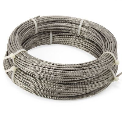 316 Stainless Steel Stranded Cable 1x7 Inox SS304 Wire Rope Sling 0.8 1.0 1.2mm