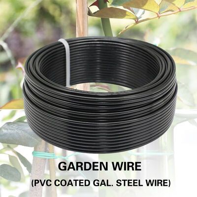 Plant Twist Tie Garden Wire Coated Garden Training PVC Coated Galvanised Tie Wire