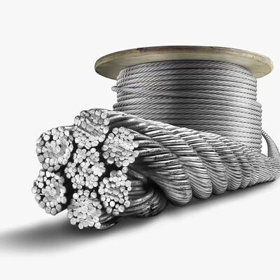 6x37 Wire Rope 10mm-22mm Steel Cable Wire Rope For Lifting Machinery Cableway