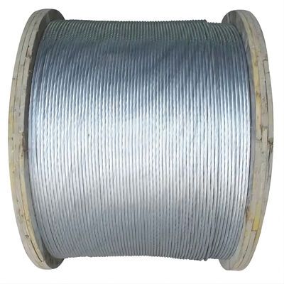 High Carbon Galvanized Steel Strand 1*7 Fiber Optic Strand For Stretch Telecommunication