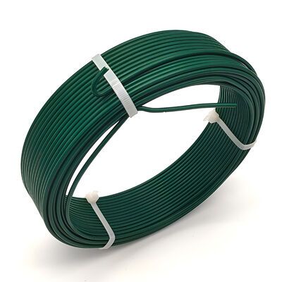 Green 1mm 2mm Plastic Coated Garden Wire , PVC Coated Tie Wire Strap Bonsai Outlet Cable