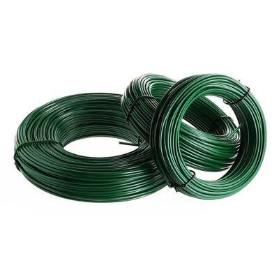 Green 1mm 2mm Plastic Coated Garden Wire , PVC Coated Tie Wire Strap Bonsai Outlet Cable — image 2