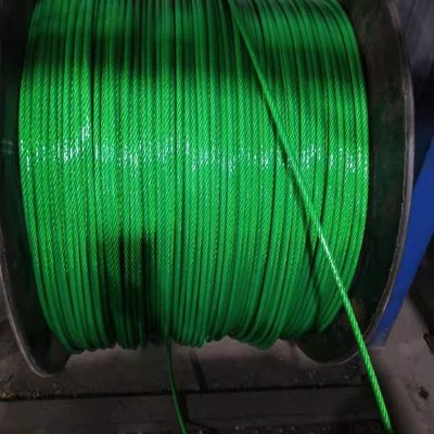 Green PVC Coated Galvanized Steel Wire Rope 7x7 For Garden Fence Clothesline Trellis — image 2