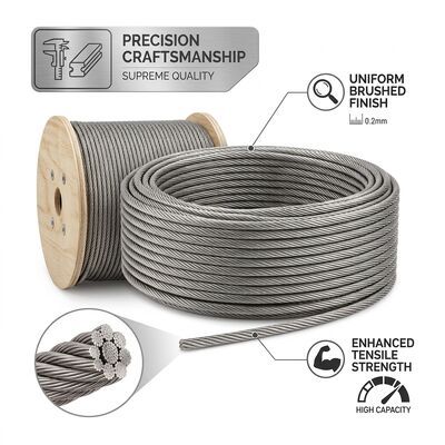 7x19 T316 Black Oxide Stainless Steel Wire Rope 4.8mm Cable for Garden Trellis Railing — image 4