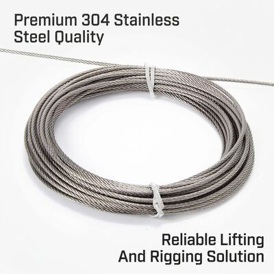 6x19 FC Stainless Steel Wire Rope 6-16mm 1570MPa Elevator Traction for Hoist Machinery