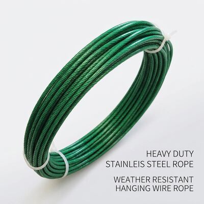 Transparent PVC Coated 304 Stainless Steel Wire Rope 2mm for Invisible Balcony Security Grille