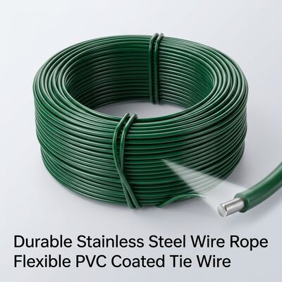 PVC Coated 316 Stainless Steel Wire Rope 7x19 8mm Marine Mooring Dock Line for Boats