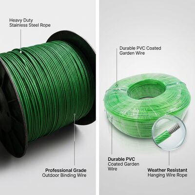 PVC Coated 316 Stainless Steel Wire Rope 7x19 8mm Marine Mooring Dock Line for Boats — image 2
