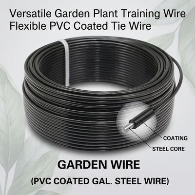 Orange PVC Coated Galvanized Steel Wire Rope 7x19 6mm for Sports Net Court Boundary