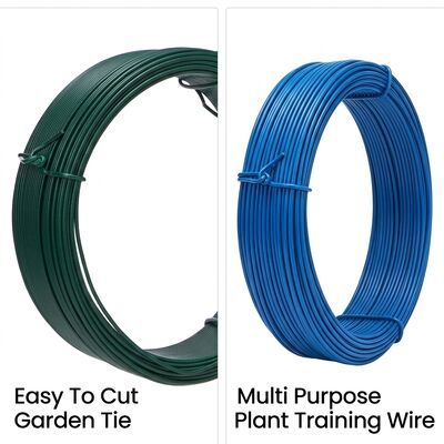2.0mm Paper Coated Galvanized Twist Tie Wire for Vegetable Garden Tomato Support — image 4